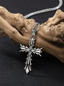 1 chiếc dây chuyền mặt thánh giá kiểu Gothic cổ điển, phù hợp cho cả nam và nữ đeo hàng ngày, phụ kiện dây dài, quà tặng cho các dịp lễ, sinh nhật, lễ Phục sinh, tốt nghiệp, Ngày của Cha, dây chuyền nam, trang sức nam, dây chuyền. - Nhiều màu - Xem 14