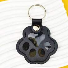 1/3/10pcs Leather Pet Hair Storage Keychain, Creative Pet Fur Collection Charm, Cute Cat Dog Hair Bag Pendant - Multicolor - View 10