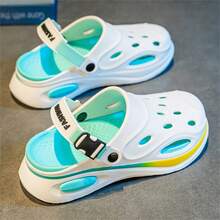 Men's Summer Fashion New Thick-Sole Ultra-Soft Outdoor Beach Resort Versatile Non-Slip Detachable Dual-Color Couple Campus Breathable Sandals, Indoor Bathroom Non-Slip Driving Garden Shoes - White - View 2