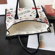 SANRIO 卡通帆布手提包，大容量手提包，学生通勤可爱单肩包，少女卡通手提包，学生必备 - A - 查看 5