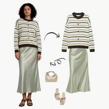 YROOE Women's Soft Knit Striped Button Cardigan, Suitable For All Seasons - Multicolor - View 1