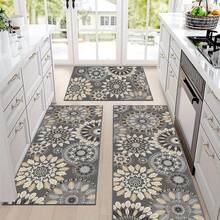Farmhouse Kitchen Rug Sets 3pcs, Non Slip Kitchen Rugs And Mats Set, Boho Kitchen Mats For Floor, Vintage Washable Kitchen Floor Rugs For Hallway Laundry Room,Suitable For Both Indoor And Outdoor Use, Ideal For Hallways, Balconies,High-End Printed Kitchen Soft And Comfortable Standing Mat, Moisture-Absorbent And Anti-Slip, Durable And Stain-Resistant, Suitable For Bathroom Door, Kitchen, Dining Room, Coffee Shop Carpets, As Well As Living Room, Bedroom And Entry-Level Home - Multicolor - View 2