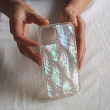 Funda para iPhone de Nácar Blanco: Cubierta de Teléfono Hecha a Mano - Multicolor - Ver 2