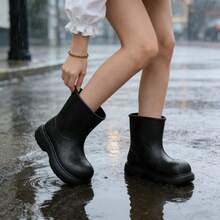 1双女士小丑雨靴，防水踝靴，橡胶材质，带舒适内衬，切尔西风格 - 小丑款 - 查看 5