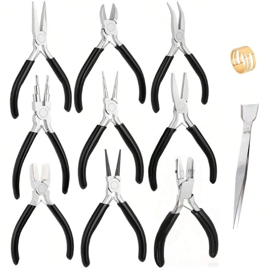 KLONKEE 12 Types Of Jewelry Pliers, Jewelry Making Tools, Jewelry Making Supplies Micro Jewelry Pliers, Jewelry Making Tool Kits, Micro Jewelry Pliers Sets, Pliers Sets With Storage Racks, Opening Ring Tools, Jewelry Making Supplies Pliers Sets