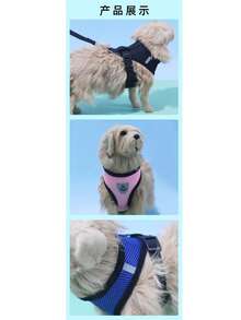 Cat Harness And Leash For Walking, Soft Adjustable Cat Vest Harness, Easy Control Breathable Reflective Stripe Jacket, Black - Pink - View 2