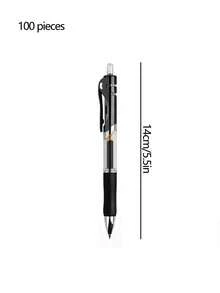 50/100pcs Click Pen Large Capacity 0.5mm Black Gel Pen Quick-Drying Durable Student Exam Office Signature Pen - Ballpoint Pen - View 10
