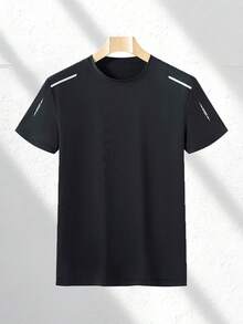 3pcs Men's Ice-Feel Adventure T-Shirts - Quick-Dry, UPF Sun Protection, Suitable For Outdoor Running And Hiking Sports - Green - View 2
