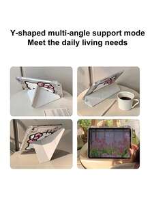 SANRIO 可爱粉色保护套，360°旋转Y型支架，带笔槽，防震保护壳，兼容iPad Air 5/4 10.9英寸和iPad Pro 11 2022/2021款 - 彩色 - 查看 5