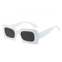 1 Pair Women's Simple White Small Frame Rectangular Fashion Casual Decorative For Daily Travel - Multicolor - View 6