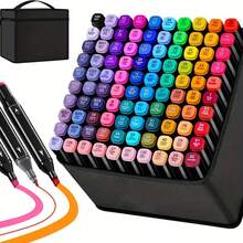 168PCS/120/100/80/60/48/36/24/6PCS(Random Color) Marker Pen,Drawing Not Soak Paper, Art Collection, Pen To Graffiti Art Of Diy Pens, Colorful Painting Watercolor Art Mark Pen Sets, Waterproof High-Capacity Color Pen, Exquisite Gift To The Student, The Perfect Gifts Of Gifts, Marker Pen,Back To School,School Supplies - Sets - View 11