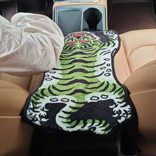 1 pieza Alfombrilla para la consola central y reposabrazos del coche con estampado de tigre, de felpa suave de cachemira sintética universal a prueba de polvo para protección interior - tigre - Ver 9