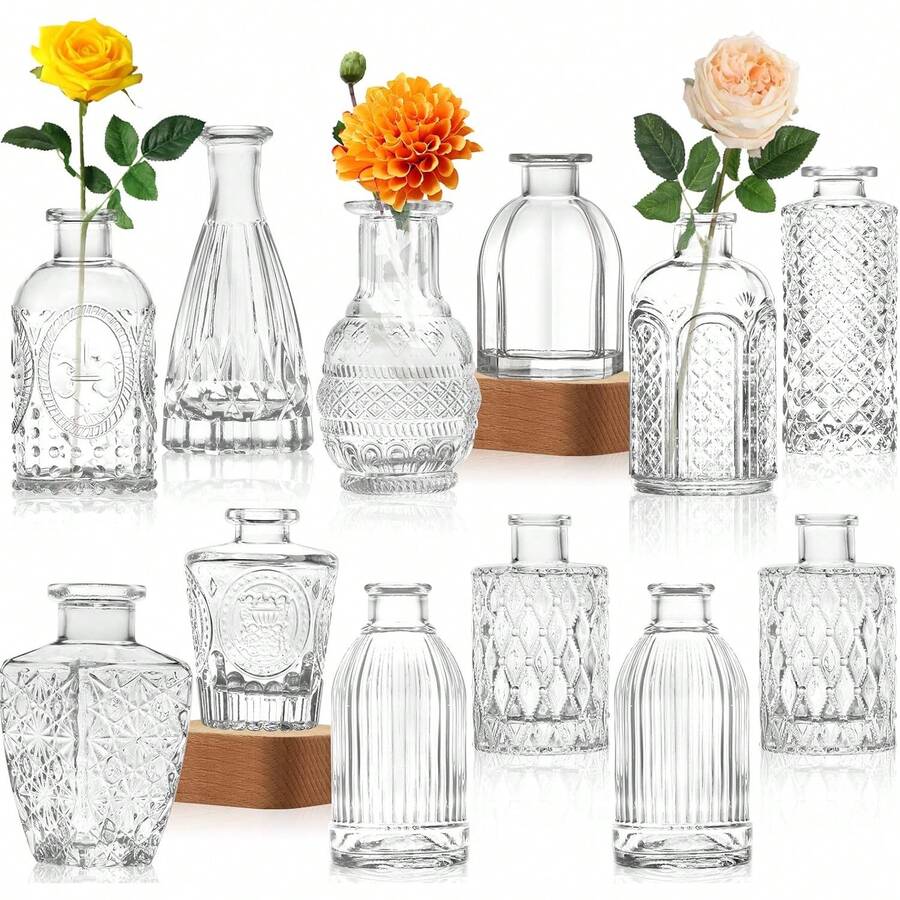 Vases - Transparent, 12 pièces - Voir 1