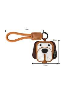 时尚优雅的多功能可爱贵宾犬或比熊犬造型PU皮包。适用于背包、单肩包、斜挎包、手提包、臂包、化妆包及其他收纳用途。也可作为车挂件、钥匙扣、腰带挂件、行李牌或证件卡包使用。是情侣、朋友、学生、男士女士的理想礼物，适合通勤、日常约会、度假、商务旅行等各种场合。 - 鏽棕色 - 查看 3