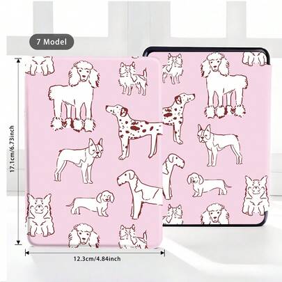 Ốp bảo vệ họa tiết cún con phù hợp với Kindle Paperwhite 7/6.8/6 inch (thế hệ thứ 12/11/10/7/6/5 - 2024) | Phụ kiện Kindle E-Reader Colorsoft Signature Edition, ốp bảo vệ tối giản dễ thương, nhẹ | Ốp bảo vệ mỏng, thích hợp làm quà tặng cho đồng nghiệp và bạn bè