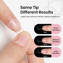 Beetles Gel Nail Kit Short Almond Gift Spree Easy DIY Extension Set Gift For Women - Coffin Long 576pcs (Etch-x Nail Kit) - View 8