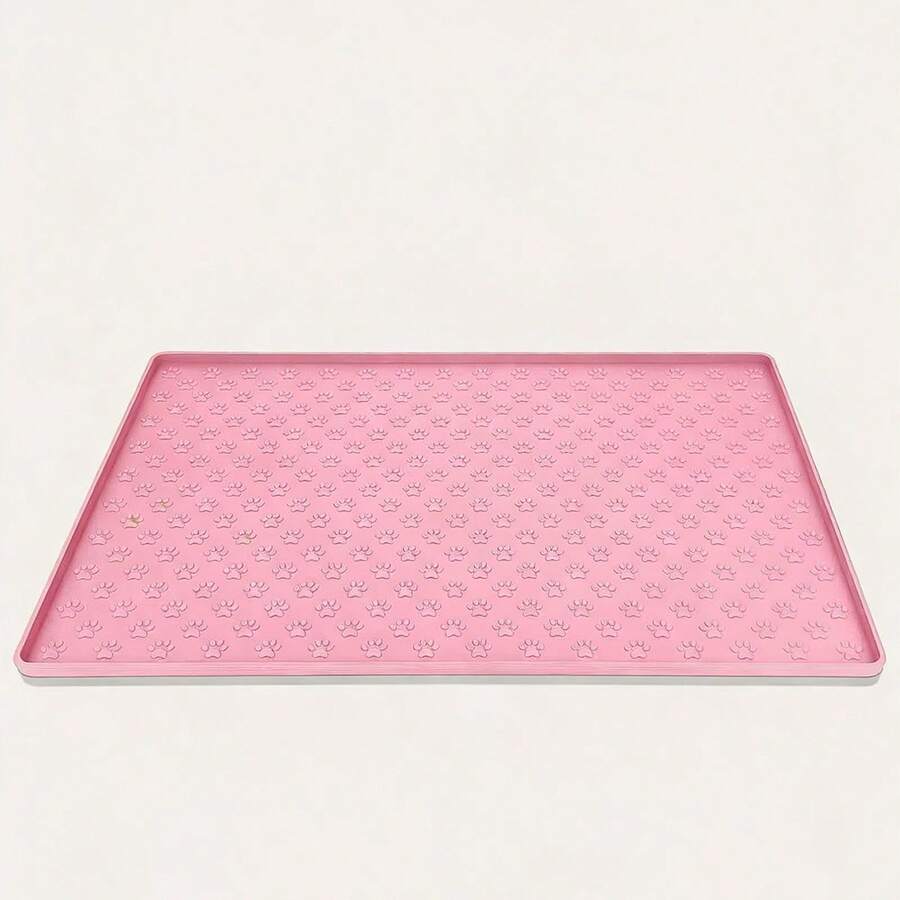 Thảm ăn chống tràn bằng silicon cho thú cưng, thảm lót gấp gọn dùng trên xe hơi cho chó và mèo, thảm bát ăn chống thấm nước và chống trượt, dễ vệ sinh. - Hồng - Xem 1