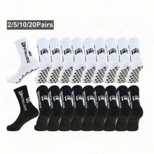 Letter Pattern Anti-Slip Soccer Socks - Multicolor - View 4