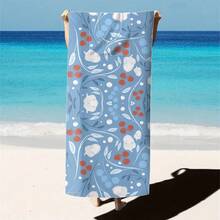二合一可折叠印花沙滩巾，多功能沙滩毯，带收纳袋 - A - 查看 5