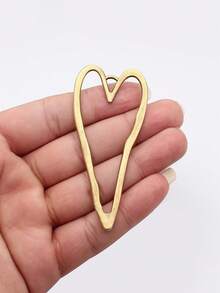 2pcs 84x37mm Hollow Heart Shaped Pendant, DIY Jewelry Making Necklace, Keychain, Phone Strap, Bracelet Craft Accessories - Hollow Heart - View 2