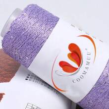 New Sequined Metallic Yarn Knitting Crochet Hand-Woven Wire Multicolor DIY Handmade Gift Wrapping Rope Sewing Accessories - A - View 4