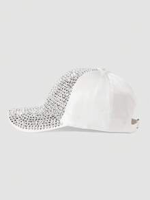 1顶女士可调节水钻棒球帽，时尚百搭尖顶帽，情侣款 - 棒球帽 - 查看 8