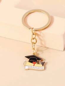 15pcs/Set Graduation Commemorative Keychain Set, Featuring Graduation Cap Design Elements Including Keychain, Mesh Bag And Card. Suitable For Graduation Ceremony, Theme Party And Graduation Party Gifts, Perfect Graduation Gift. - One Size Fits All - View 4