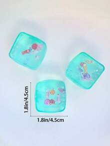 成人夏季海洋主题挤压魔方 | 蓝色贝壳元素减压玩具 | 办公桌、家用、派对、旅行手指玩具（包装袋随机） - 彩色 - 查看 9