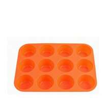 Khuôn nướng bánh muffin 12 ngăn bằng silicon, khuôn nướng chống dính bằng silicon. - Nhiều màu - Xem 9