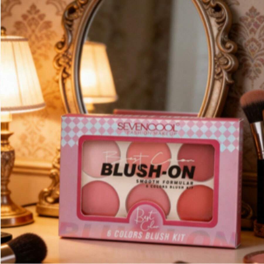 SEVENCOOL Blush-On Palette | 6 Soft And Versatile Shades - 珊瑚粉 - 查看 1