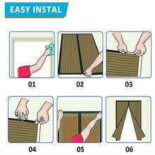 Cửa lưới từ tính tự đóng kín không mối nối – Rào chắn muỗi hiệu quả, an toàn cho trẻ em và thú cưng, đóng mở không cần dùng tay, màn chống muỗi cho cửa sổ. - đen - Xem 9