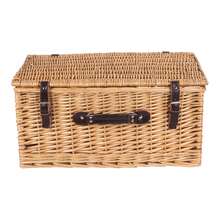 Red Hamper 55cm Buff Finish Wicker Picnic Basket - Brown - View 2