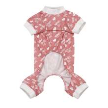 Bộ áo liền quần cho chó cưng, họa tiết trái tim "MAMA'S GIRL", quà tặng Ngày của Mẹ, phù hợp cho chó nhỏ/trung bình và mèo, quà tặng Ngày của Mẹ. - Hồng - Xem 8