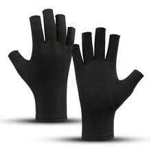 1 Pair Joint Compression Gloves, Anti-Slip Breathable Care Half-Finger Gloves For Sports, Cycling, Joint Protection, Outdoor Activities - Grey - View 8