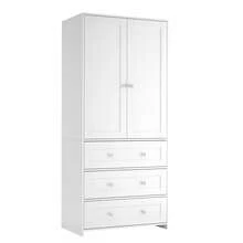 VOWNER 71" Large Wardrobe Closet With Mirror, Freestanding Bedroom Armoire With 3/6 Large Drawers & 2/4 Doors, Clothes Storage Organizer Cabinet For Bedroom, Gifts For Halloween & Thanksgiving - trắng - Xem 8