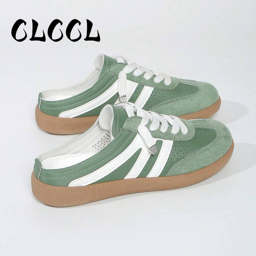 New Women Flat Mesh Slip-On Sports Sandals, Latest Outdoor Sports Design - Green - View 1