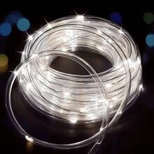 Multifunctional Outdoor Solar LED Flexible Tube Lights, Transparent PVC String Lights For Garden, Yard, Pool, Tree, Party, Wedding, Christmas, Halloween Decoration, 8 Lighting Modes, Waterproof - white light - View 5