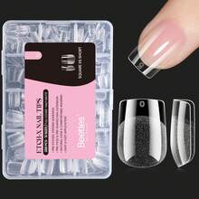 Beetles Soft Gel Nail Tips Short Almond 288pcs In 12 Sizes, Etch-X Pre-Etched Full Cover Acrylic Fake Nails Art - Square Extra Short 288pcs-1 (Etch X Nail Tips) - View 8