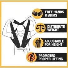 Shoulder-Mounted Lifting Strap - 2-Person Lifting Strap - Safly And Efficiently Move, Lift, Carry, And Secure Furniture, Appliances, And Heavy, Bulky Items, As Easily As A Professional Moving Company. - Black - View 9