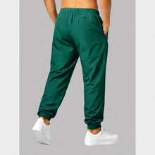 Men's Athletic Tactel Pants With Pockets – Lightweight, Comfortable - Emerald Green - View 2
