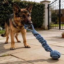 1/2 Large Durable Dog Rope Toy, Thick Woven Rope Ball For Dog Dental Care And Yard Play, Chew Resistant Pet Toy - Multicolor - View 6