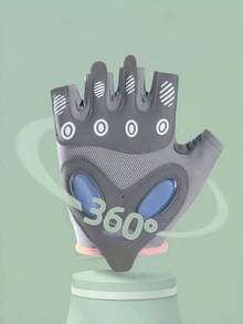 A Pair Sports Gloves For Men And Women, Non Slip Air Cushion, Shock-Absorbing Half Finger Gloves, Iron Yoga, Ice Silk, Breathable, Wear-Resistant Fitness - Gloves - View 4