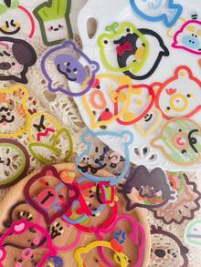 50pcs Colorful Cartoon Stickers, Decorative Elements For Notebook, Tablet, Scrapbook, Diary, DIY Skateboard, Guitar, Helmet, Water Bottle, Storage Box - Multicolor - View 7