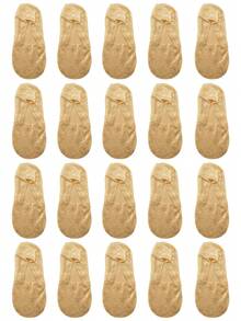 1/5/10 Pairs Of Summer Women's Daily Breathable Non Slip Thin Invisible Fashionable Hollow Lace Boat Socks - Multicolor - View 9