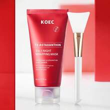 KOEC TX虾青素三效合一夜间焕肤面膜，提升肌肤弹性和水润度，减少肌肤松弛暗沉 - 夜间焕肤撕拉式面膜，适合所有肤质，韩国护肤品 - TXA ASTAXANTHIN 3 IN 1 - 查看 6