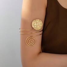 1pc Fashionable Elegant Personalized Open Circle Design Bangle Bracelet, Suitable For Women's Daily Wear - Multicolor - View 2