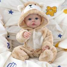 逼真重生娃娃，柔软布身，46厘米，逼真手绘仿真头发，可爱陪伴玩具，圣诞礼物 - Cloth Body Doll - 查看 6