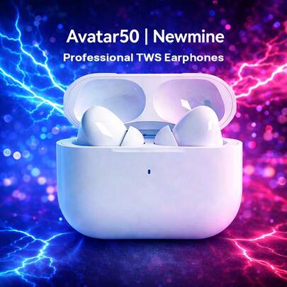 Newmine The A50 Bluetooth Earphones Are Lightweight, Semi-In-Ear Style, Ergonomically Designed, With Smart Touch Controls, Stable Bluetooth Connection, Type-C Interface, And Fast Charging. Suitable For Long Commutes And Office Work, They Are Compatible With IOS, Android, And Other Bluetooth Devices.