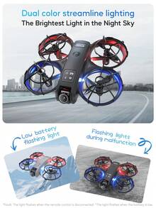 2026新款FPV图传遥控双摄像头悬停无人机,一键360°特技翻转,电子防抖双镜头,无头模式多功能四轴飞行器,青少年理想礼物 - 查看 8