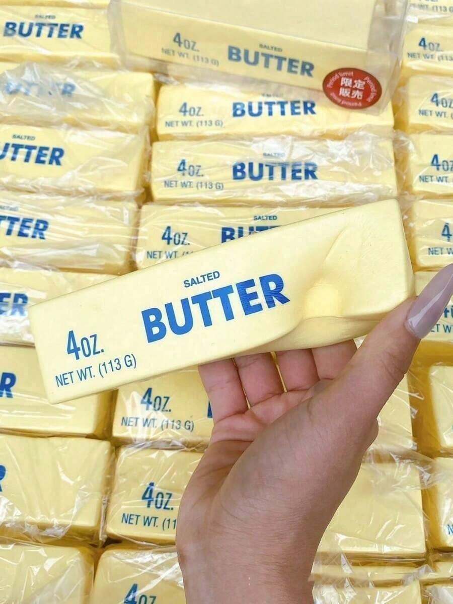 1pc Butter Squishy Toy, Yellow Cream Stick Soft Toy With Cream Scent - Good For Play And Stress Relief Toys Sensory Fidget Toys Goody Bag Party Favors Pinata Filler Carnival Stocking Stuffers Birthday Gifts Mother's Day Graduation - 1PC - 查看 1